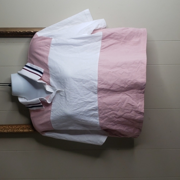 WOMEN'S Short Sleeve Rugby Stripe Collared Top - Wild Fable - Picture 3 of 7